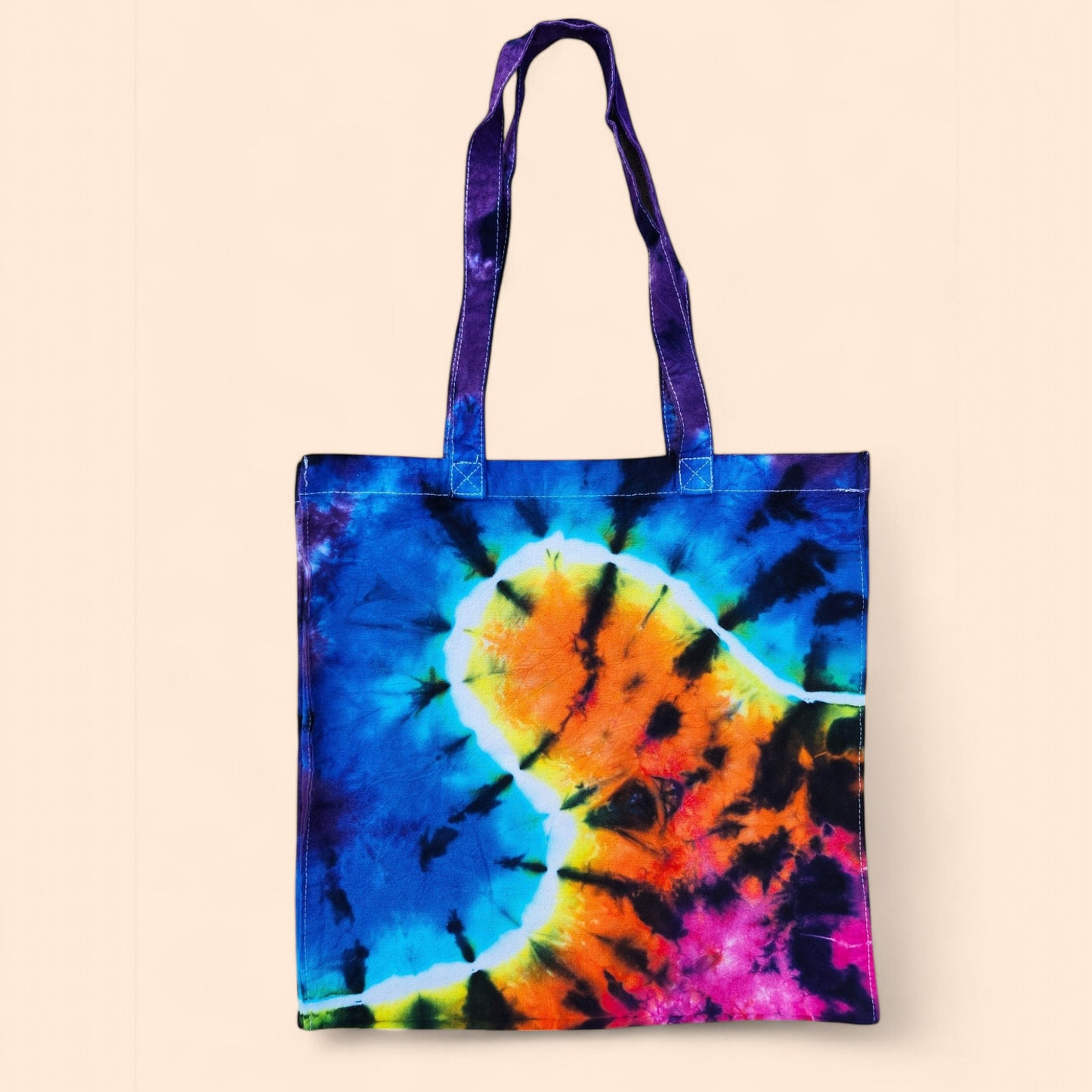 Handmade Tie Dye Tote bag, Grocery bag, Reusable bag