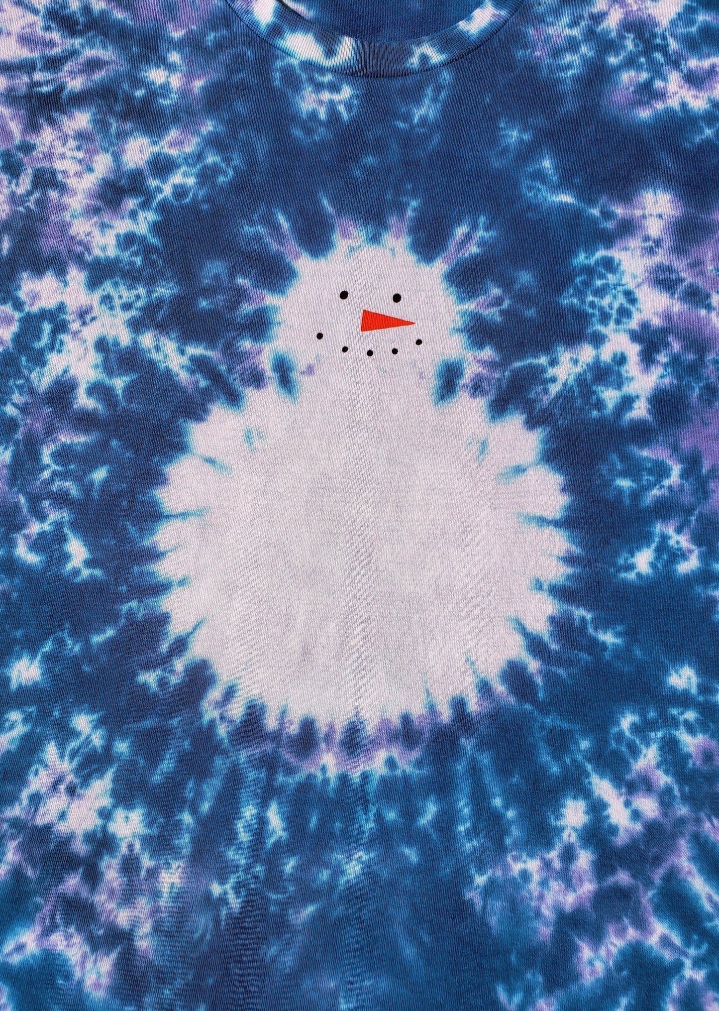 The Groovy Snowman Handmade Tie Dye Shirt in ADULT Sizes.