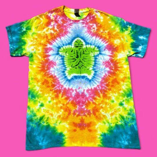 Beach Bliss Sea Turtle Tie‑Dye Tee — Rainbow Surf & Sea Vibes (Adult Unisex Sizes S–4XL)