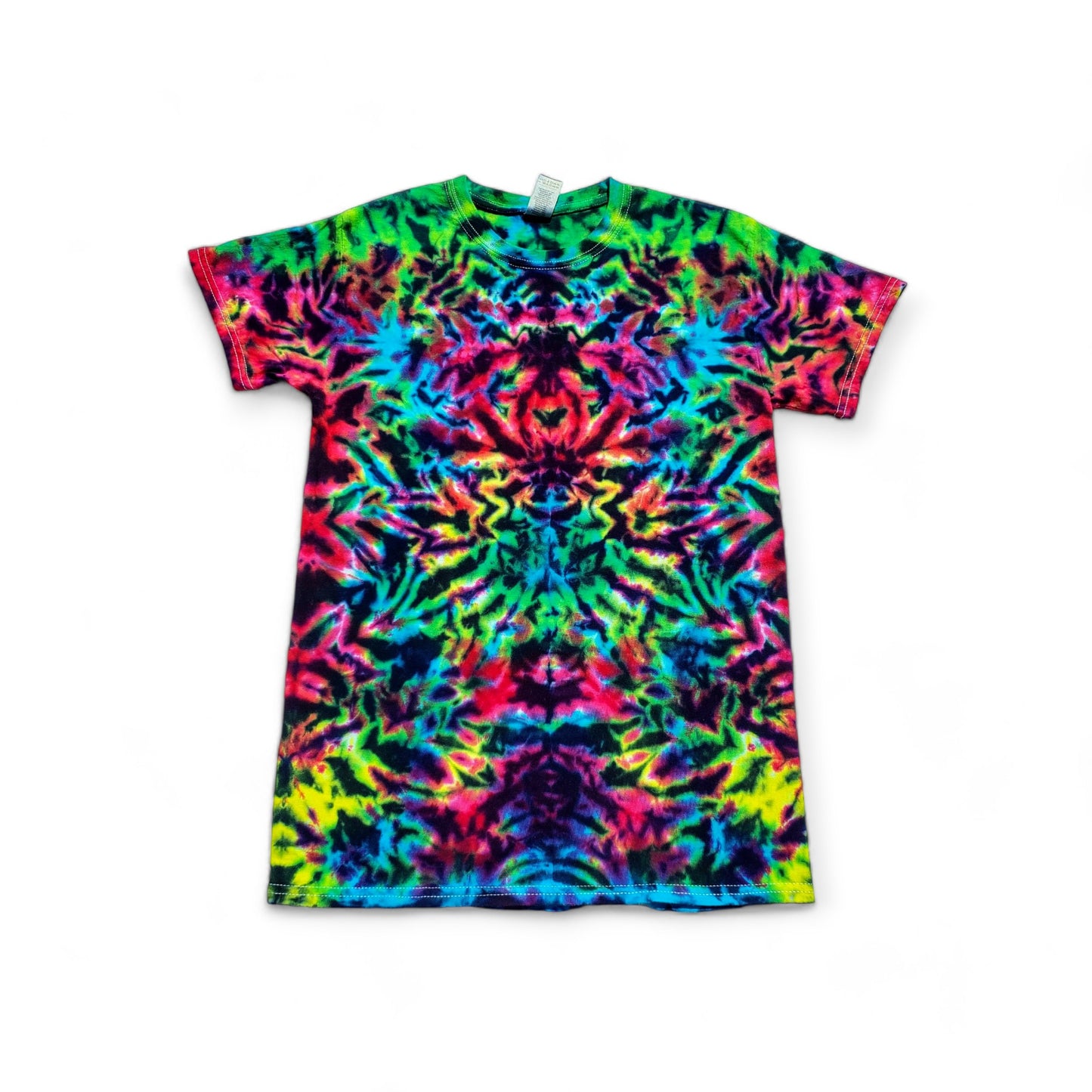 Dark Stained Glass Rainbow Tie Dye Shirt in ADULT Sizes