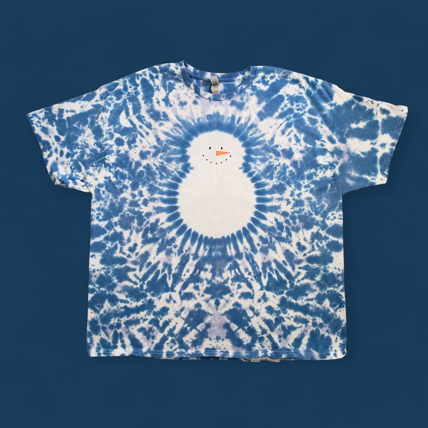 The Groovy Snowman Handmade Tie Dye Shirt in ADULT Sizes.