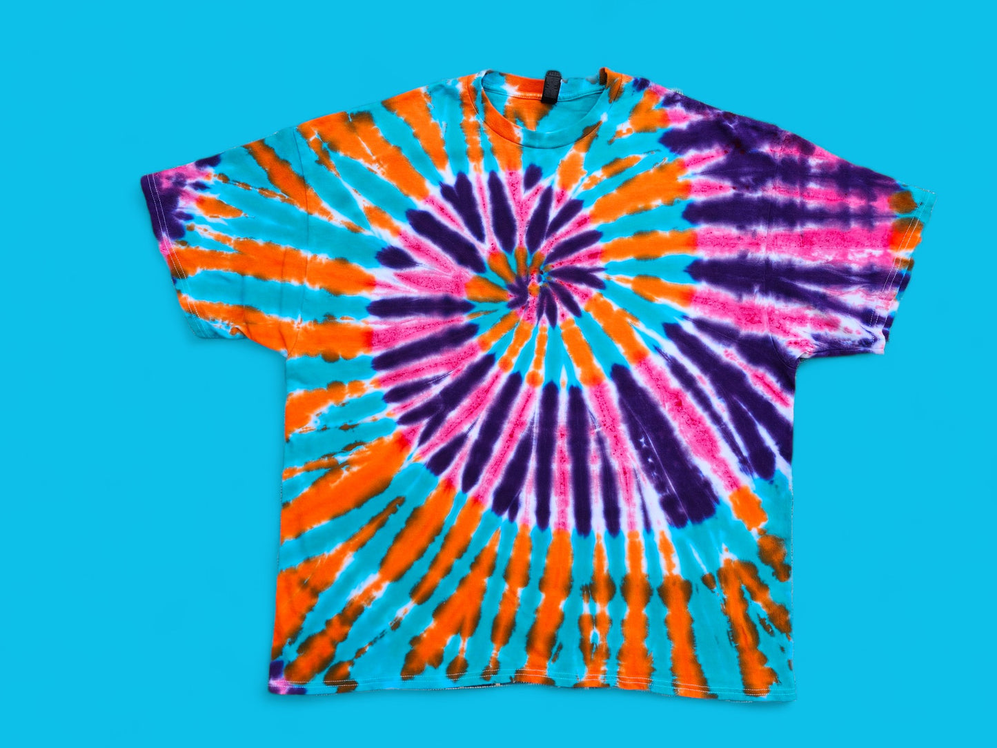 Spiral Tie Dye Shirt in Carnival Colors 2X