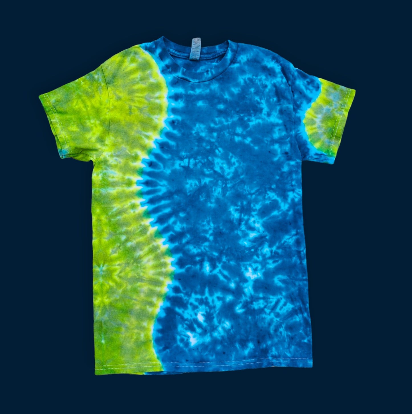 Handmade Tie Dye Shirt in Tranquil Blues and Greens.  ADULT Sizes.