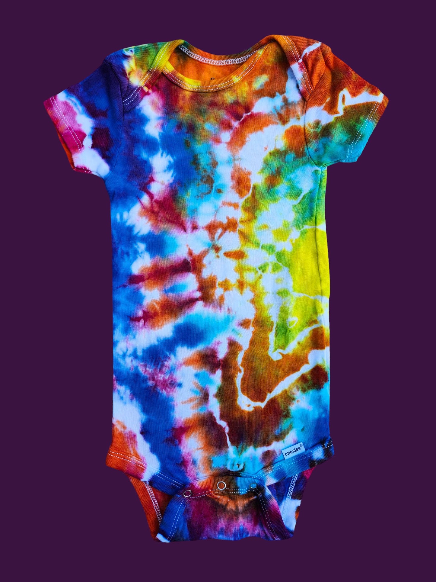 Colorful Tie Dye Baby Onesie / Bodysuit Size 18 Months.