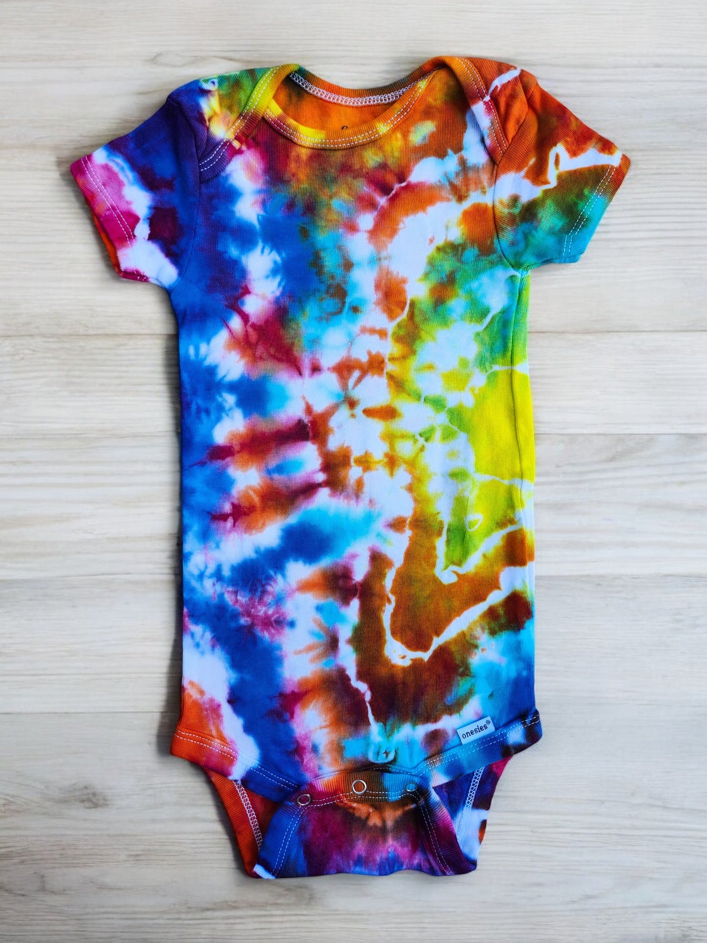 Colorful Tie Dye Baby Onesie / Bodysuit Size 18 Months.