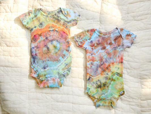 Ice Tie Dye Baby Bodysuits Set of 2, Size 24 Months