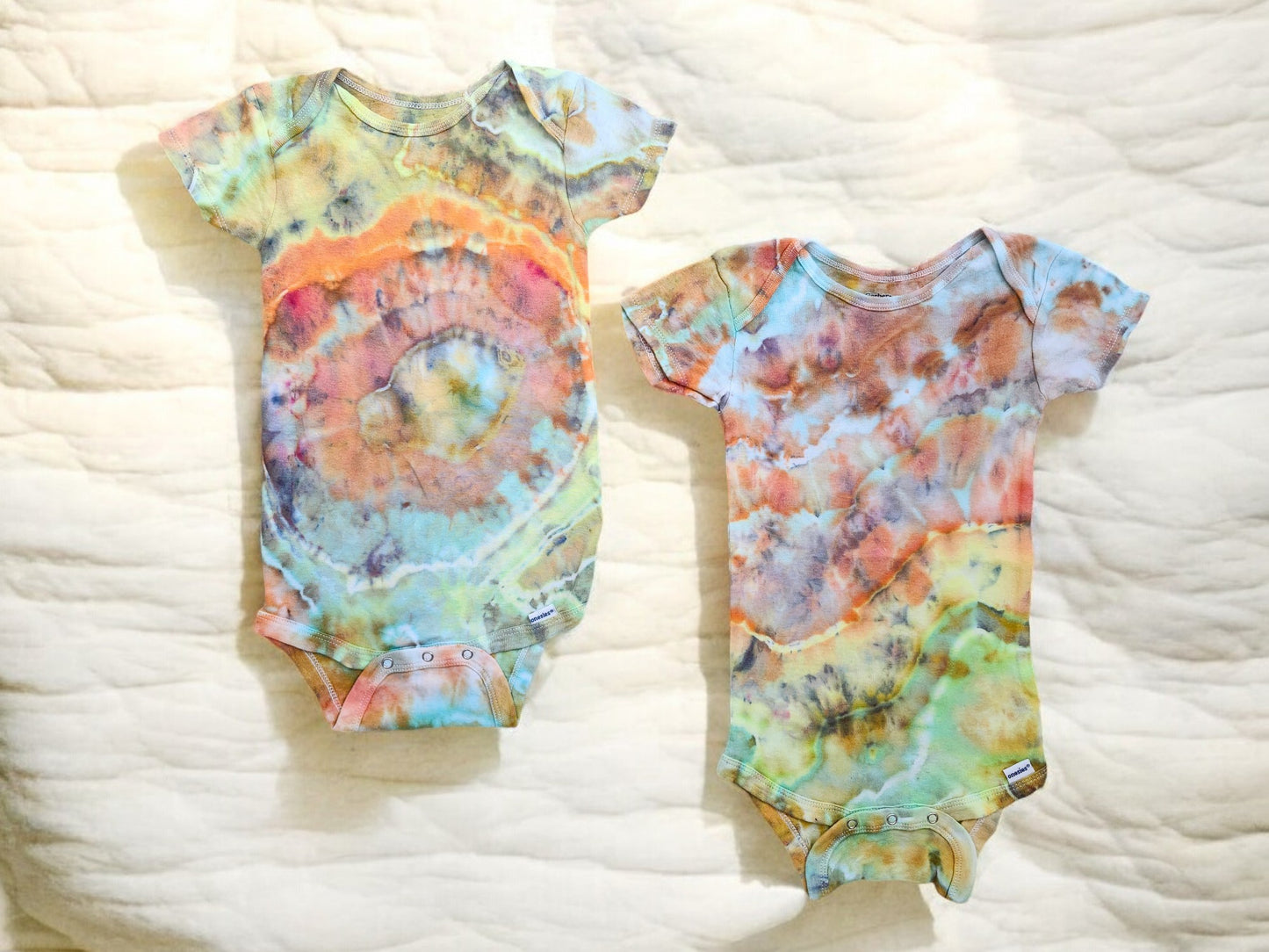 Ice Tie Dye Baby Bodysuits Set of 2, Size 24 Months