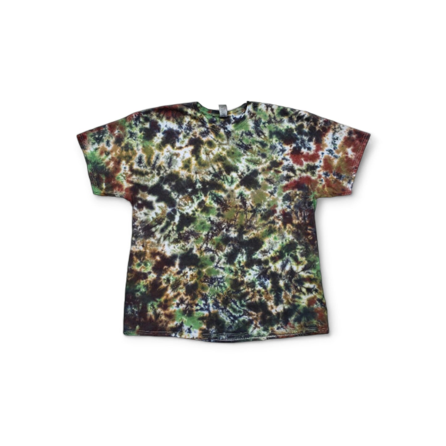 Camouflage Colors, Tie Dye Short Sleeve Handmade T-Shirt, ADULT Sizes