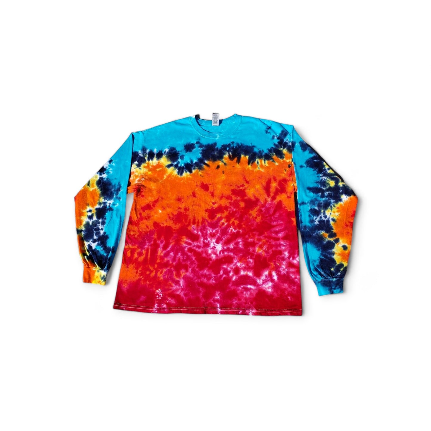 Colorful Sunset Scrunch Tie Dye **LONG SLEEVE** Shirt