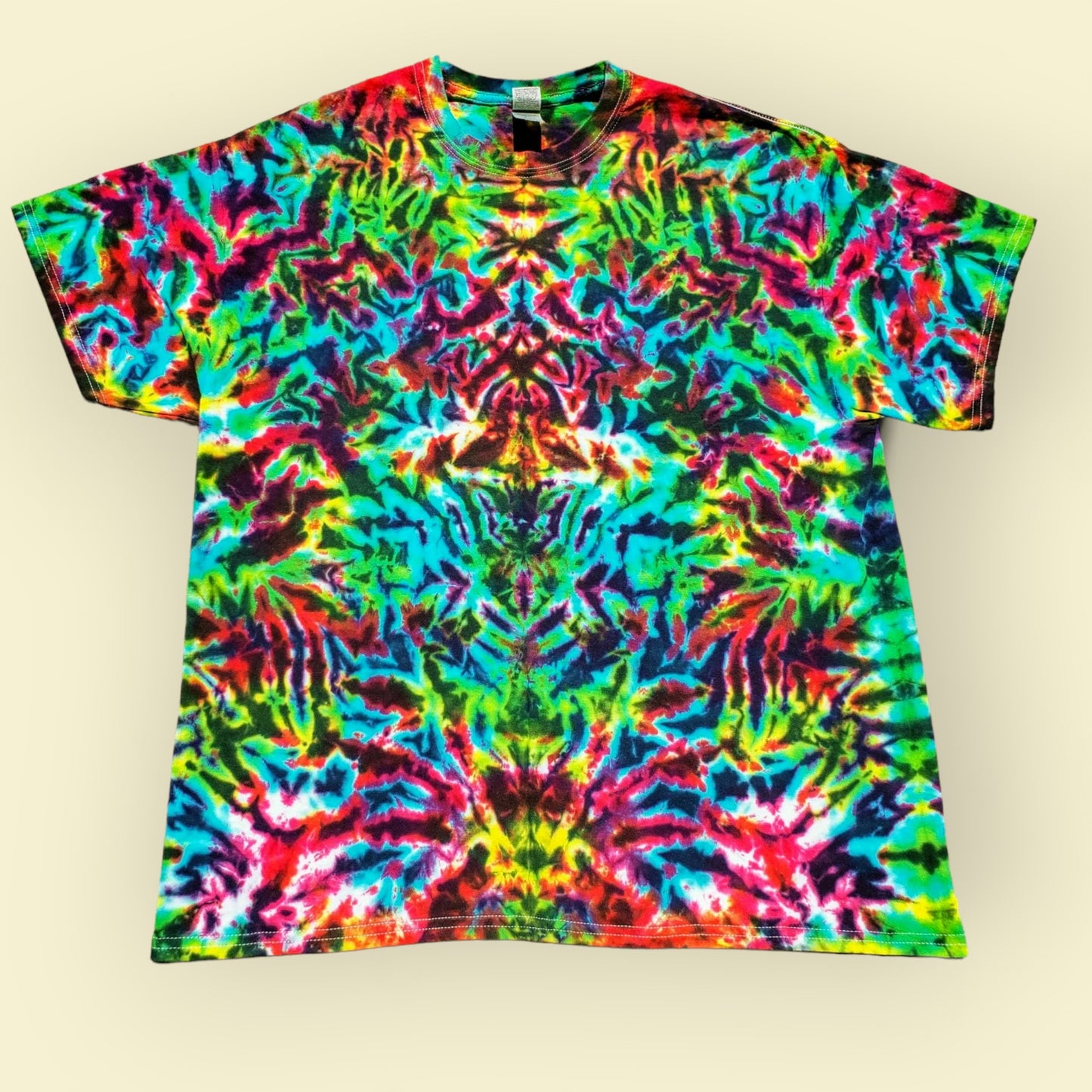 Dark Stained Glass Rainbow Tie Dye Shirt in ADULT Sizes