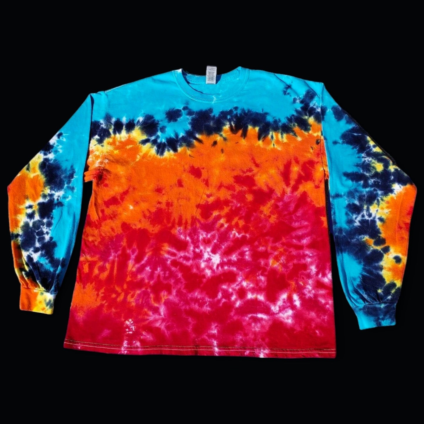 Colorful Sunset Scrunch Tie Dye **LONG SLEEVE** Shirt