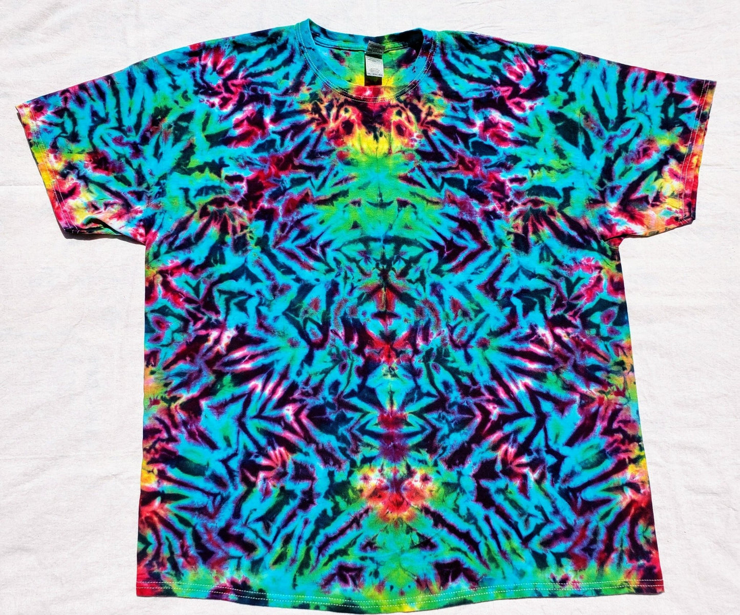 Dark Stained Glass Rainbow Tie Dye Shirt in ADULT Sizes