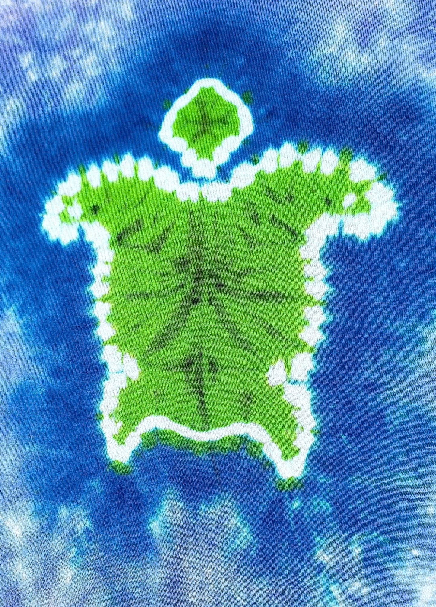 Green Sea Turtle on a Rainbow Sea Tie Dye Shirt