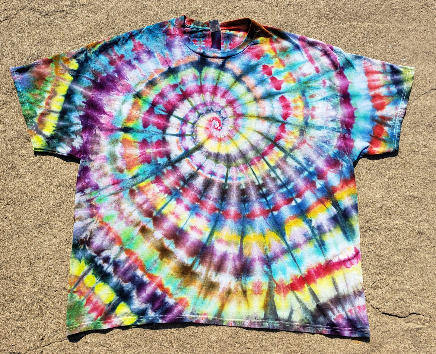 Wild Colors Handmade  Ice Tie Dye Spiral Shirt