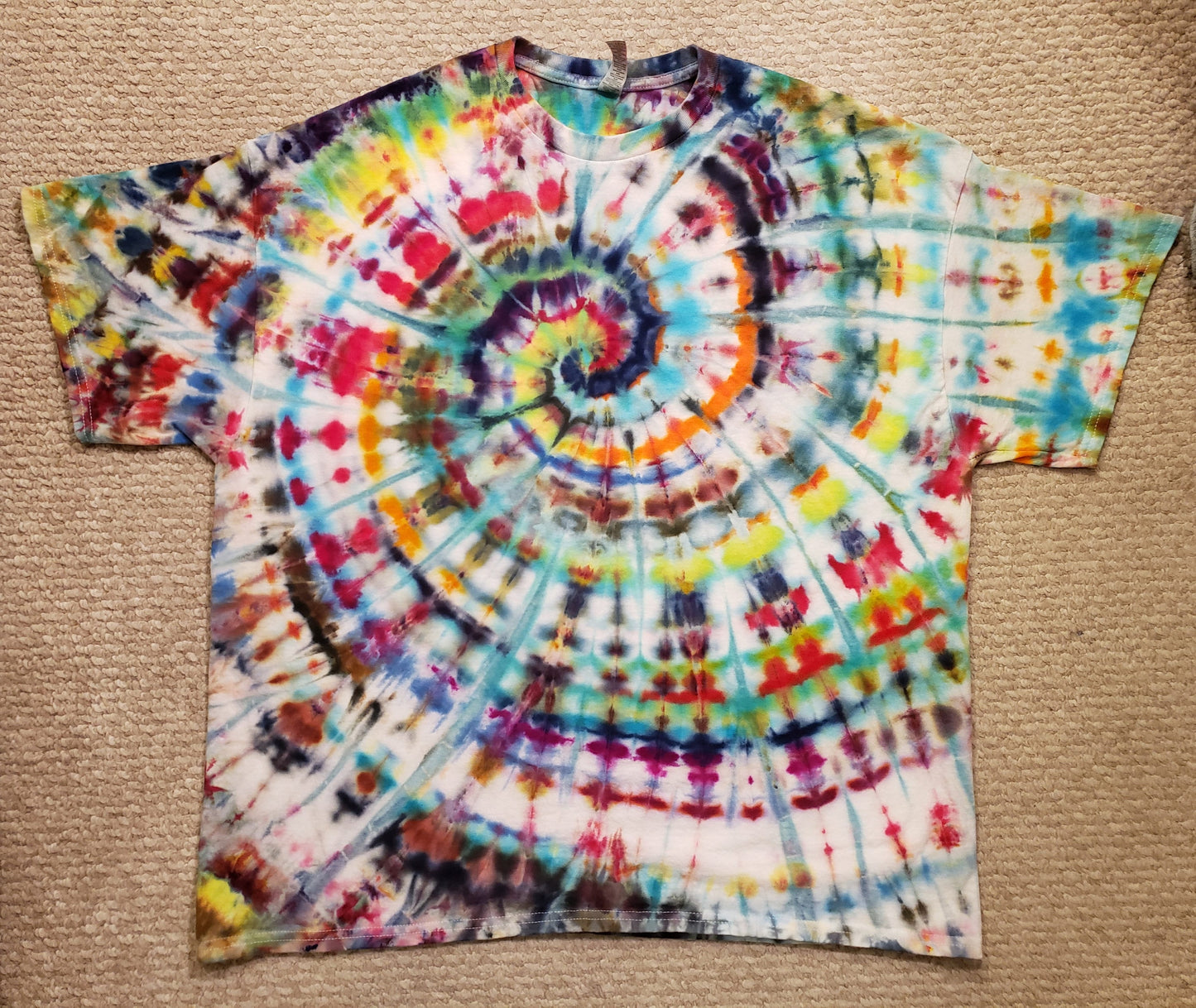 Wild Colors Handmade  Ice Tie Dye Spiral Shirt