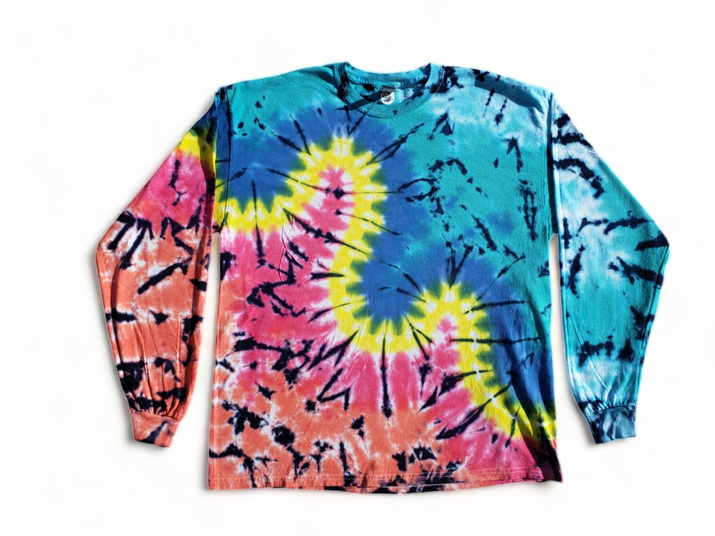 Totally Awesome 80's Inspired Tie Dye Long Sleeve T-shirt.