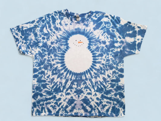 The Groovy Snowman Handmade Tie Dye Shirt ADULT Sizes, Handmade Gift Idea