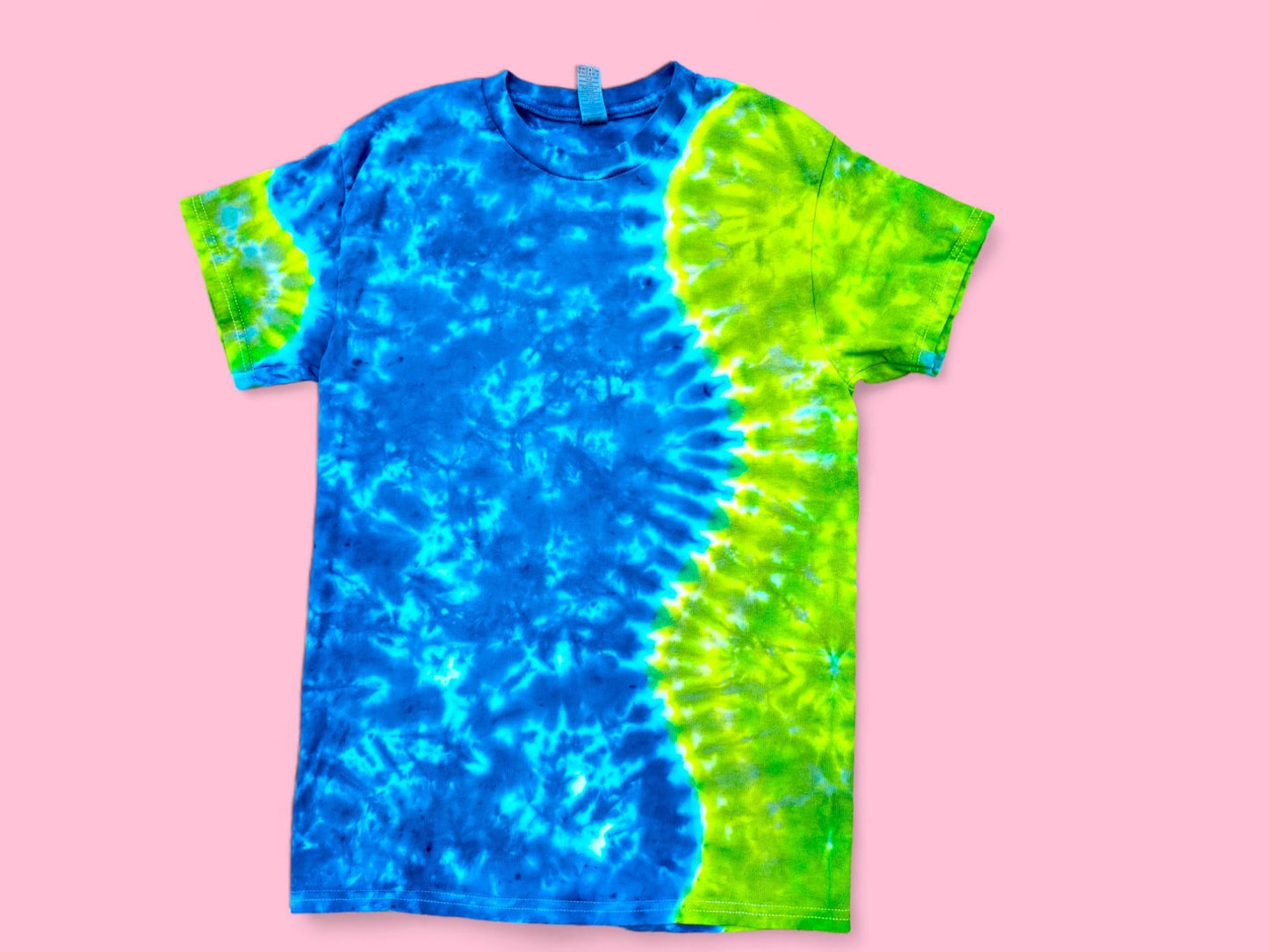 Handmade Tie Dye Shirt in Tranquil Blues and Greens. ADULT Sizes, great gift idea for Back to School, Birthdays, Holidays